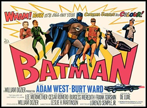 Batman Fridge Magnets 1966 British Movie Posters Magnetic Canvas Print 3.5 x 5