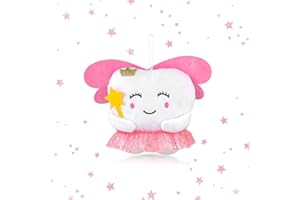 Tooth Pillow,Tooth Fairy Pillow,Tooth Cute Fairy Pillow with Wings & Pocket,Fairy Pillows Tooth Decor Souvenir Tooth Gift