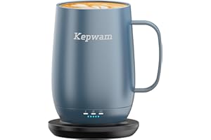 Kepwam Heated Coffee Mug T2-Plus, 20oz Leading Large Capacity Self Heating Mug, Up to 8 Hrs Battery & Hot Up to 149℉, Smart Coffee Mug for Women, Men