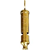 Kings County Tools Loud Two Tone 102dB Brass Whistle with Keychain Ring | Whistle for Coaches, Referees, Hikers, Police Gear, Authentic London Metropolitan Police and WWII Infantry Design