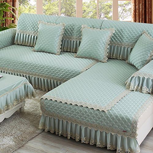 Jane continental luxury sofa cushions/Solid color classic sand-proof hair/ simple slip sofa modern towel-D 98x300cm(39x118inch)