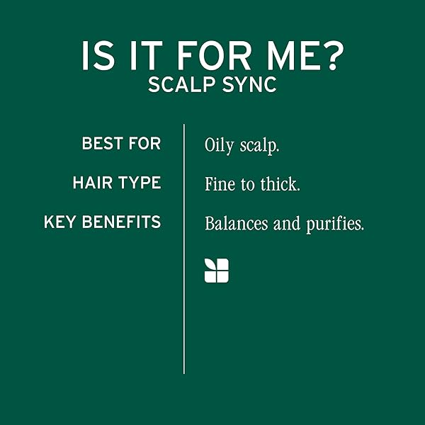 BIOLAGE SCALP SYNC CLARIFYING SHAMPOO – RESIDUE & BUILDUP REMOVER, FOR OILY SCALP, FERMENTED TEA & GLYCOLIC ACID, VEGAN & PARABEN-FREE