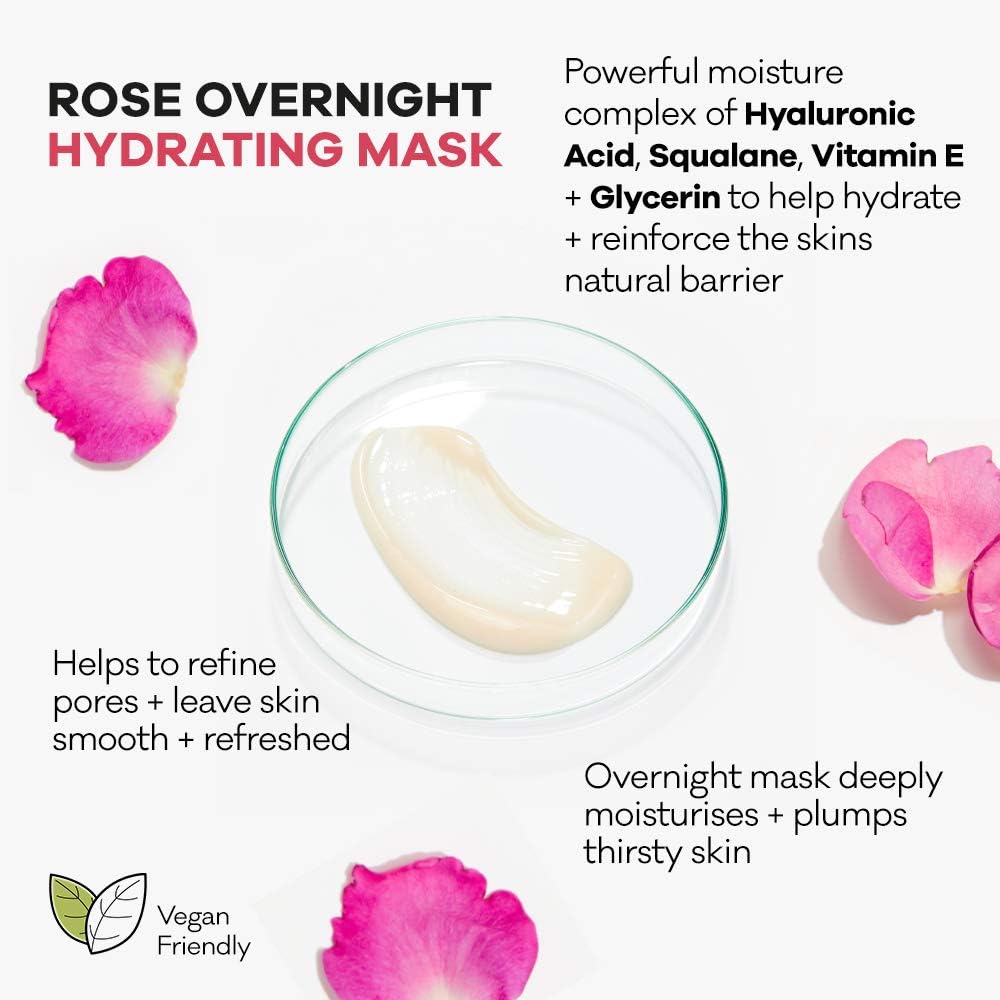 Botanical Lab Rose Overnight Hydrating Face Mask 100ml with Hyaluronic Acid BigaMart