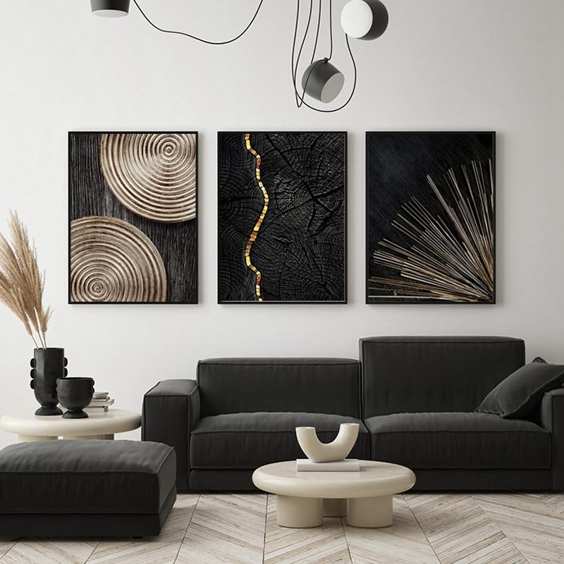 QPLGTU Geometric Abstract Poster Set, Plant Art Decoration Pictures, Printed Posters on The Background Wall of The Living Room and Bedroom, Frameless (Style 7, 30x40cm*3) — image 1