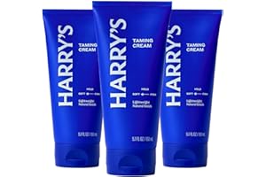 Harry's Hair Taming Cream, Lightweight Hair Styling Cream with Natural Finish, 5.1 Fl Oz, 3 Pack