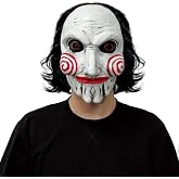 KamdFoen Jigsaw Mask Saw Billy The Puppet Costumes for Adults Scary Halloween Full Head Mask