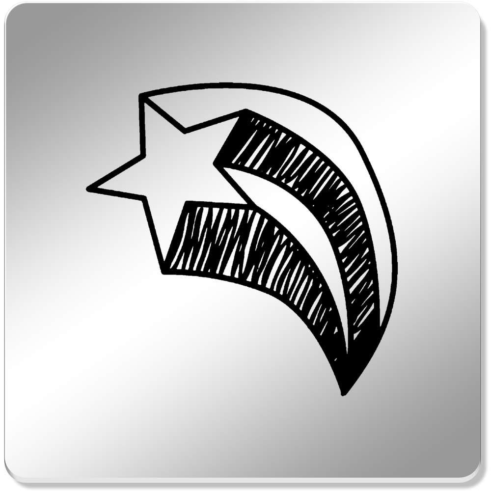 Cr00114722 Azeeda 6 X étoile Filante Sous Verres Miroir