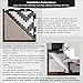 A2S-Grip Area Rug Pad Non Slip 2X Thickness: 9pcs System Rubber Rug Mat + 8X Rug Anchors Extremely Strong Hold No Residue Carpet Anti-Skid Stickers Hook & Loop (2X4-Feet)