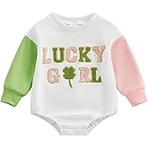 FOCUSNORM Valentines Day Toddler Baby Girl Outfit Nweborn Infant Clothes Long Sleeve Sweatshirt Romper Cute Crewneck Onesie