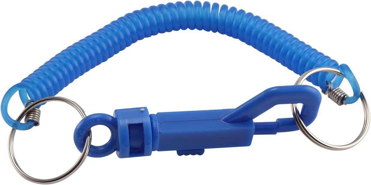 Shoze Spring Keyring Spiral Key Chain Retractable Clip On Ring Key Fob