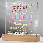 School Principal Thank You Gifts for Men Women, Christmas Thanksgiving Gifts for Principal Teacher, School Principal Appreciation Gifts for Retired Educators, Principal Definition Acrylic Desk Sign Decor