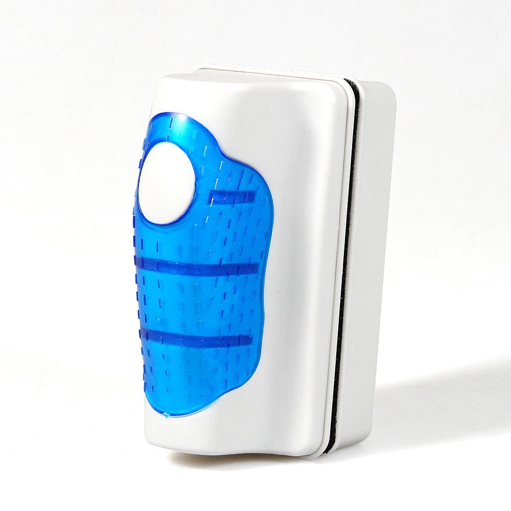 COVVY Magnetic Aquarium Fish Tank Glass Cleaner Brush- Scrubber Floating Clean Brush for Aquatic Algae Cleaning-Big Medium Small Size(S,Blue)