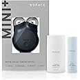 NuFACE Mini+ Microcurrent Facial Device Kit - FDA Cleared Face Sculpting & Skin Tightening Device to Contour, Lift & Tone + Microcurrent Gel Activator & Silk Creme - Midnight Black