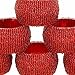 Shalinindia Set of 6 Red Beaded Table Decoration Napkin Rings -Perfect Wedding Napkin Rings, Parties and for General use
