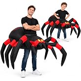 Halloween Inflatable Spider Costume for Adult Kids Blow Up for Boys Girls | Funny Spider Novelty Outfit with USB Blower for Halloween Cosplay Party, School Parade, Family Matching Dress Up