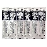 Pilot 0.7mm Black Ink Refill(BRFN-10F-B), for Dr. Grip Ballpoint Pen, × 6 Pack/total 6 pcs (Japan Import) [Komainu-Dou Original Package]