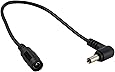 JacobsParts DC Power Right Angle Power Adapter 10-Inch Extension Cable 5.5mm/2.1mm Barrel for LED Strip Light, CCTV Security Camera, DVR, HDD Dock, and Other Electronics