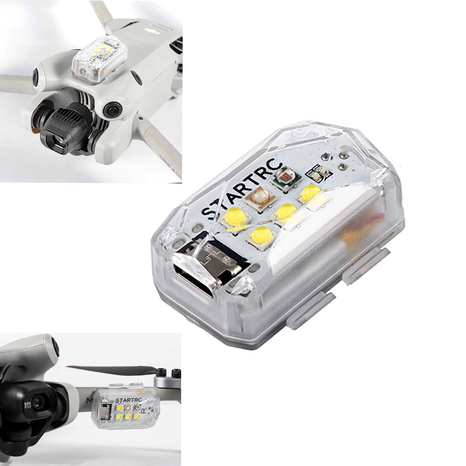 LICHIFIT Strobe Light for DJI Avata 2 / Mini 4 Pro/Air 3 Drone Night Flight Light Flashing Warning Lights Rechargable LED Lamp Universal for Drones RC Cars