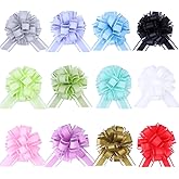 12 Pcs 6inch Pull Bow Gift Wrapping,Pull Bow for Birthday, Christmas, Party, Holiday, Gift Boxes Bow Basket Packaging Bows for Valentine's Day Presents Flower Decorations