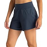 Free Fly Women's Lined Active Breeze Short - Odor Control, Sun Protection UPF 50+ Womens Exercise Shorts - 5" Inseam