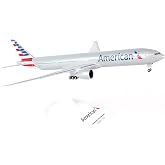 Daron Skymarks SKR715 American 777-300 New Livery Airplane Model Building Kit with Gear, 1/200-Scale, White