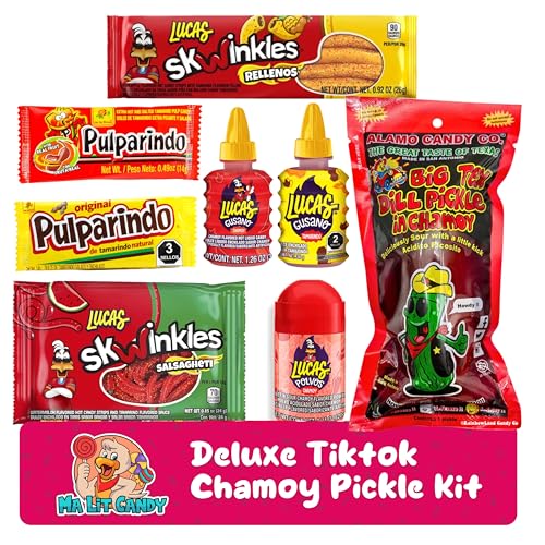Large Tiktok Chamoy Pickle Kit with Candy Big Tex Alamo Pickle Version