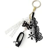 WYSJYBHJ Cute And Fashionable Ballet Shoe Keychain, Suitable For Shoulder Bags, Wallets, Lace Shoulder Bag Charms (Black)