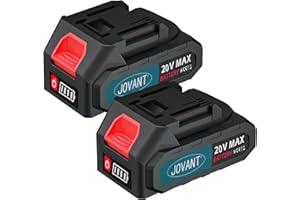 jovant 2-Packs 20V 4.0Ah Max Batteries and Makita Tools, 20v Max 4000mAh Battery Longer Run Time for Cordless Power Tools Series