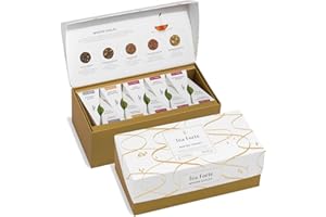 Tea Forte Winter Chalet Premium Presentation Box Gift Set Sampler, 20 Count, 4 of Each Blend Individually Wrapped Handcrafted Pyramid Infuser Bags