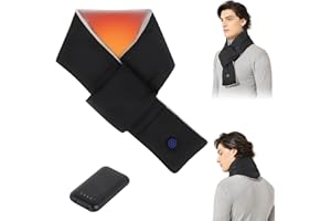 BIAL Heated Scarf for Men Women, NTC Control Neck Heating Pad with Rechargeable 5000mAh Battery Neck Warmer, Christmas Gift
