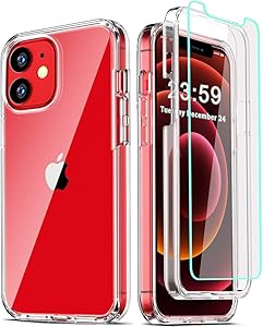 COOLQO Compatible for iPhone 12 /iPhone 12 Pro Case 6.1 Inch, with [2 x Tempered Glass Screen Protector] Clear 360 Full Body Silicone Protective Shockproof for iPhone 12/12 Pro Cases Phone Cover