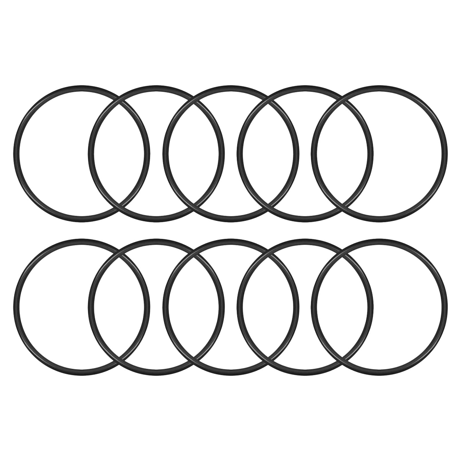 MACHSWON 10 Pcs Nitrile Rubber O-Rings 140mm OD 135mm ID 2.5mm Width Metric Sealing Washer Round O-Ring Gasket O Rings Seal Grommets Black