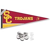 USC Trojans Pennant Flag and Wall Tack Mount Pads