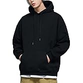 Zukela Men's Hoodies Fleece Lined Midweight Solid Pullover Sweatshirt with Kangaroo Pocket(M-3XL)