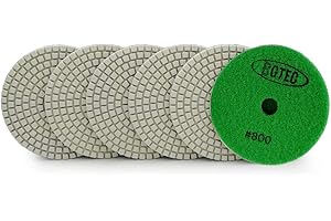 BGTEC 4 Inch Wet Diamond Polishing Pads Set,6 Pieces Pads Kit Grit 800 for Granite Marble Stone Quartz Tiles
