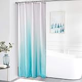 Furlinic Shower Curtain Polyester 120x200cm Mould Proof with 8 Hooks White view 5