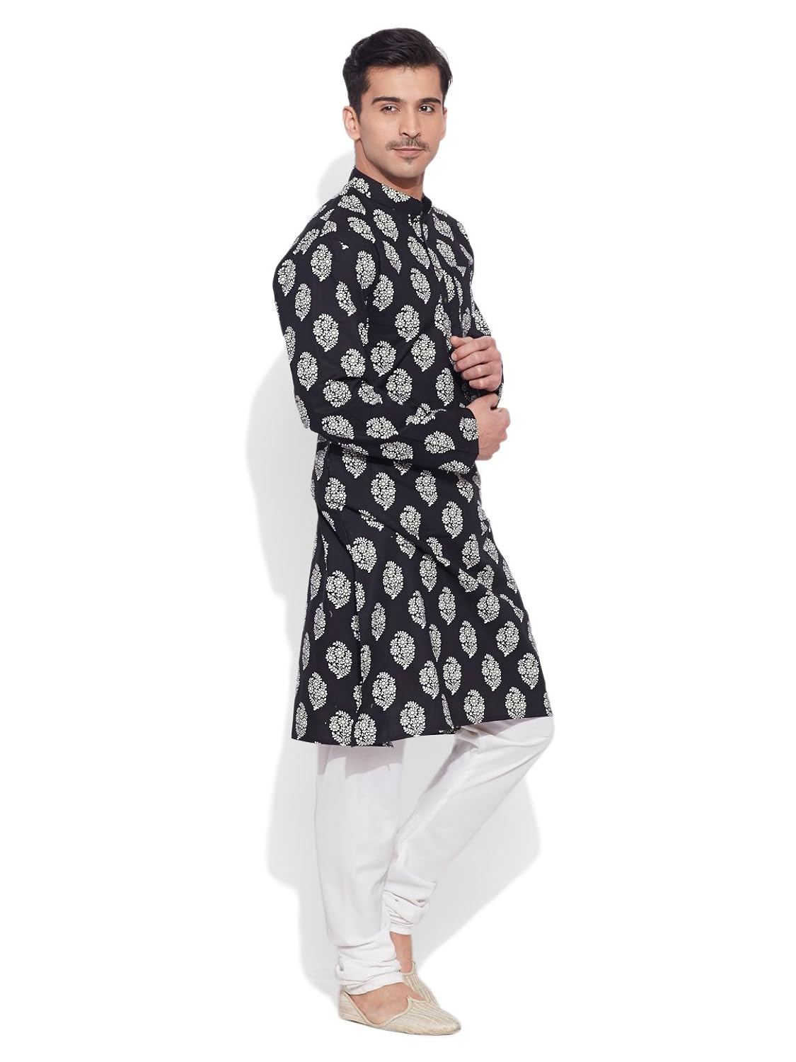 very me classic flowers men's cotton long kurta