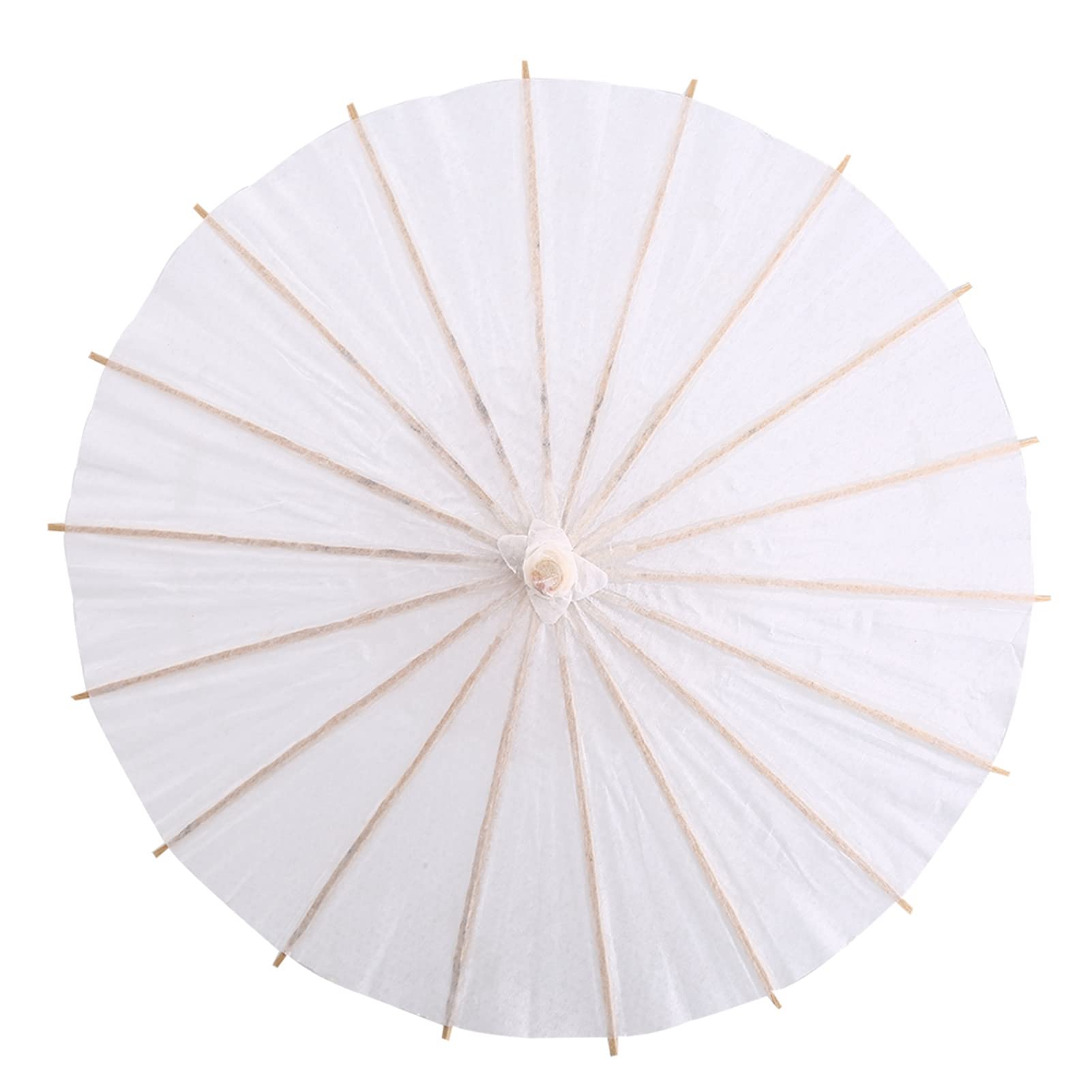 Zerodis White Paper Parasol Umbrella DIY Painting Decorative Wedding Bridal Party Cosplay Prop (20CM)