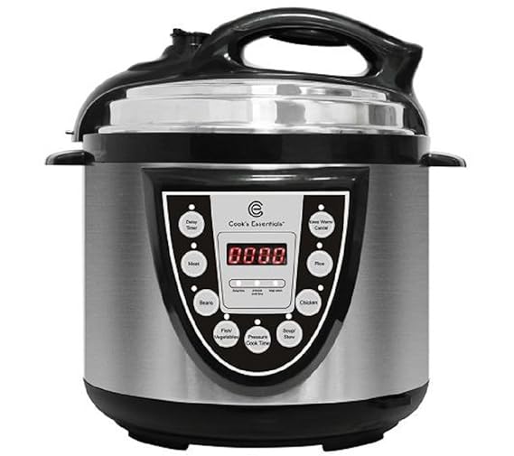 Amazon.com: Cooks Essentials 4 Qt. Round Digital S/s Pressure Cooker