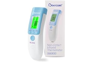 Berrcom Non-Contact Forehead Thermometer for Adults, Kids, and Babies, Digital Infrared Touchless Thermometers with LCD Displ
