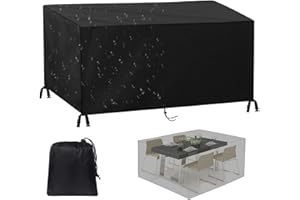 HSJFS Patio Furniture Covers 50" L x 30" W x 30" H/ 127x75x75cm/LxWxH Waterproof Outdoor Table Cover 600D Rectangular Sofa Co