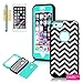 iPhone 6 Plus Case, OMIU(TM) [White Chevron Design] Bran-new Durable Silicone+PC Combo Cool Hybrid 3 Layers Bumper Shock-Absorption Slim Hard Back Case Cover Protector Fit For Apple iPhone 6 Plus(5.5)(Green), Sent Screen Protector+Stylus+Cleaning Cloth
