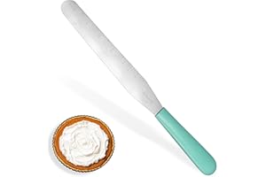 U-Taste 8" Cake Decorating Spatula: Flexible Icing Frosting Knife with Straight Stainless Steel Blade, Smoothing Spreading To