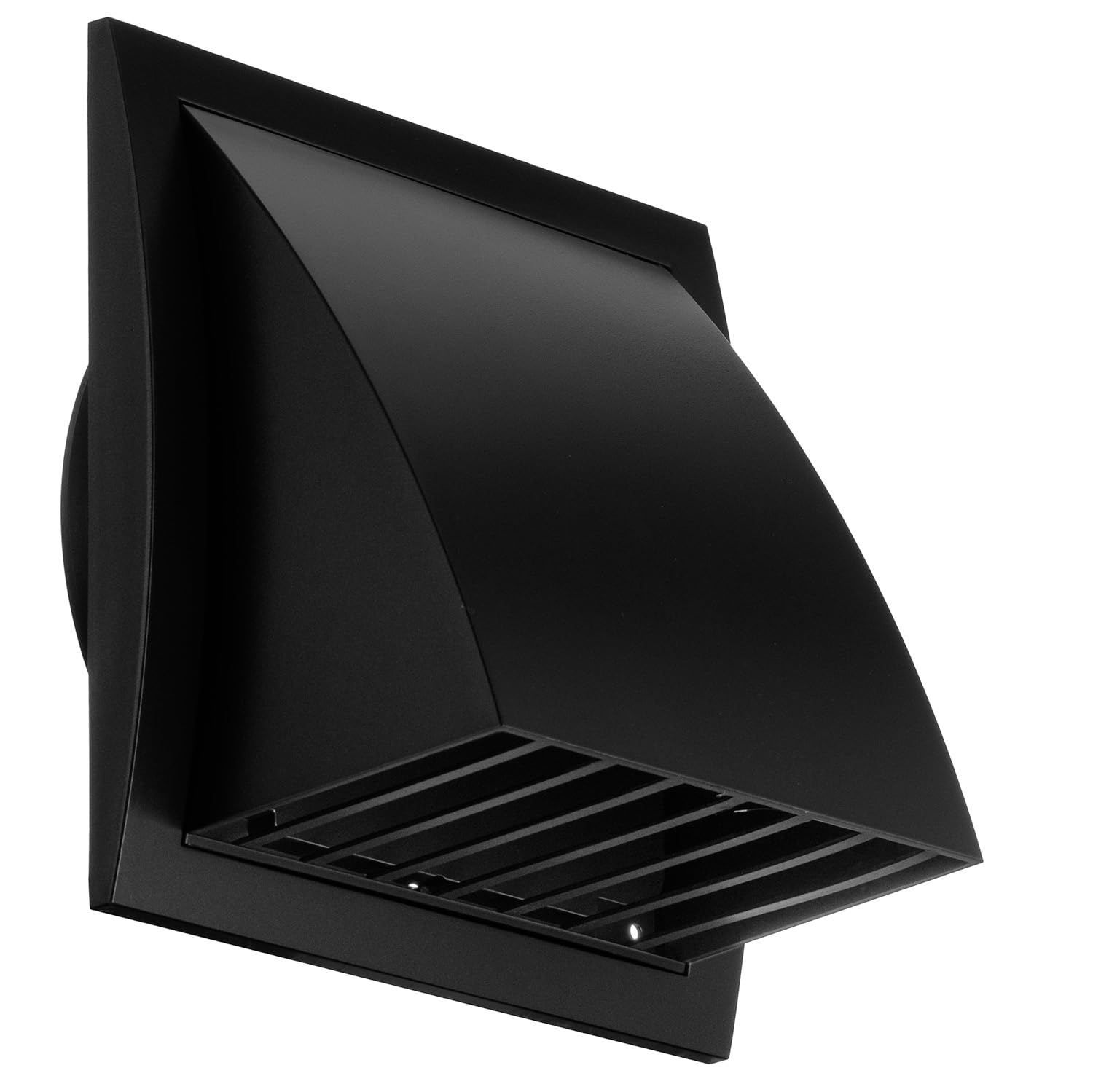 Steinberg14 Anthracite 150mm / 6'' Plastic Cowled Hooded Air Ventilation Wall Grille with Round Spigot and Wind Baffle Backdraught Shutter — image 1