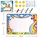 Jakoghii Water Doodle Mat, Kids Toys Aqua Drawing Mat Large Painting Writing Coloring Pad 4 Magic Pens for Boys Girls Age of 1,2,3,4,5,6,7-12 Yr, Educational Toy for Children Gift -Size 34.5