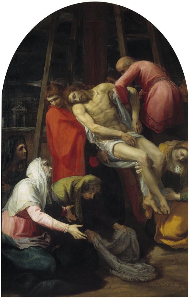 'Carducho Bartolome El Descendimiento 1595 ' Oil Painting, 24 X 38 Inch / 61 X 96 Cm ,printed On Perfect Effect Canvas ,this Art Decorative Prints On Canvas Is Perfectly Suitalbe For Study Decoration And Home Decoration And Gifts