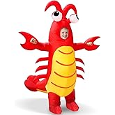 Camlinbo Halloween Lobster Inflatable Costumes, Full Body Blow Up Costume for Kids, Funny Halloween Inflatables for Cosplay Party Boys Girls
