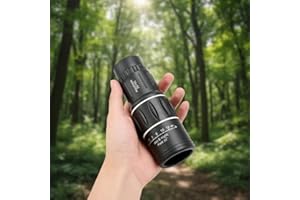 16x52 Single Monocular, Portable High Magnification Telescope HD Clear View for Outdoor Bird Watching Travel, Black