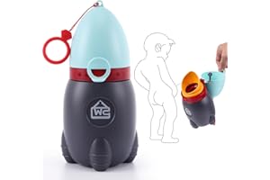 DIJIAMEIYA 2025 Upgraded Travel Urinal for Kids,Rocket Toys Portable Emergency Urinal for Toddler,Light and Easy to Carry,Suitable for Car,Travel,Camping and Children's Urinal Potty Training(Quiet Blue)