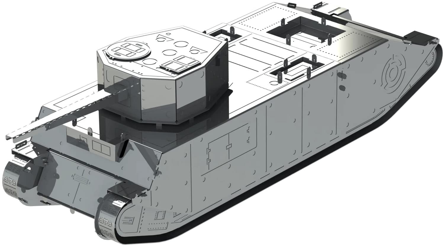 METAL-TIME Model TOG II*, 3D Puzzles for Adults or Teens, DIY Metal Puzzle Model Kit, 3D Metal Model Brain Teaser Puzzle - Great Gift Idea, 29 PCS.